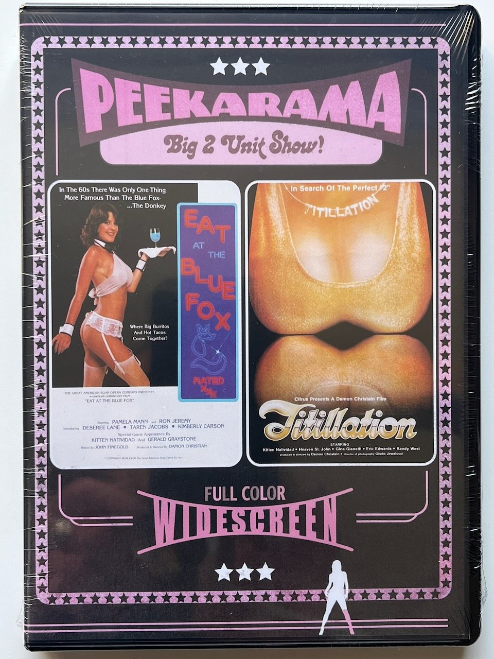 Peekarama Double Bill - EAT AT THE BLUE FOX (1983) & TITILLATION (1982) DVD - Pamela Mann, Kitten Natividad