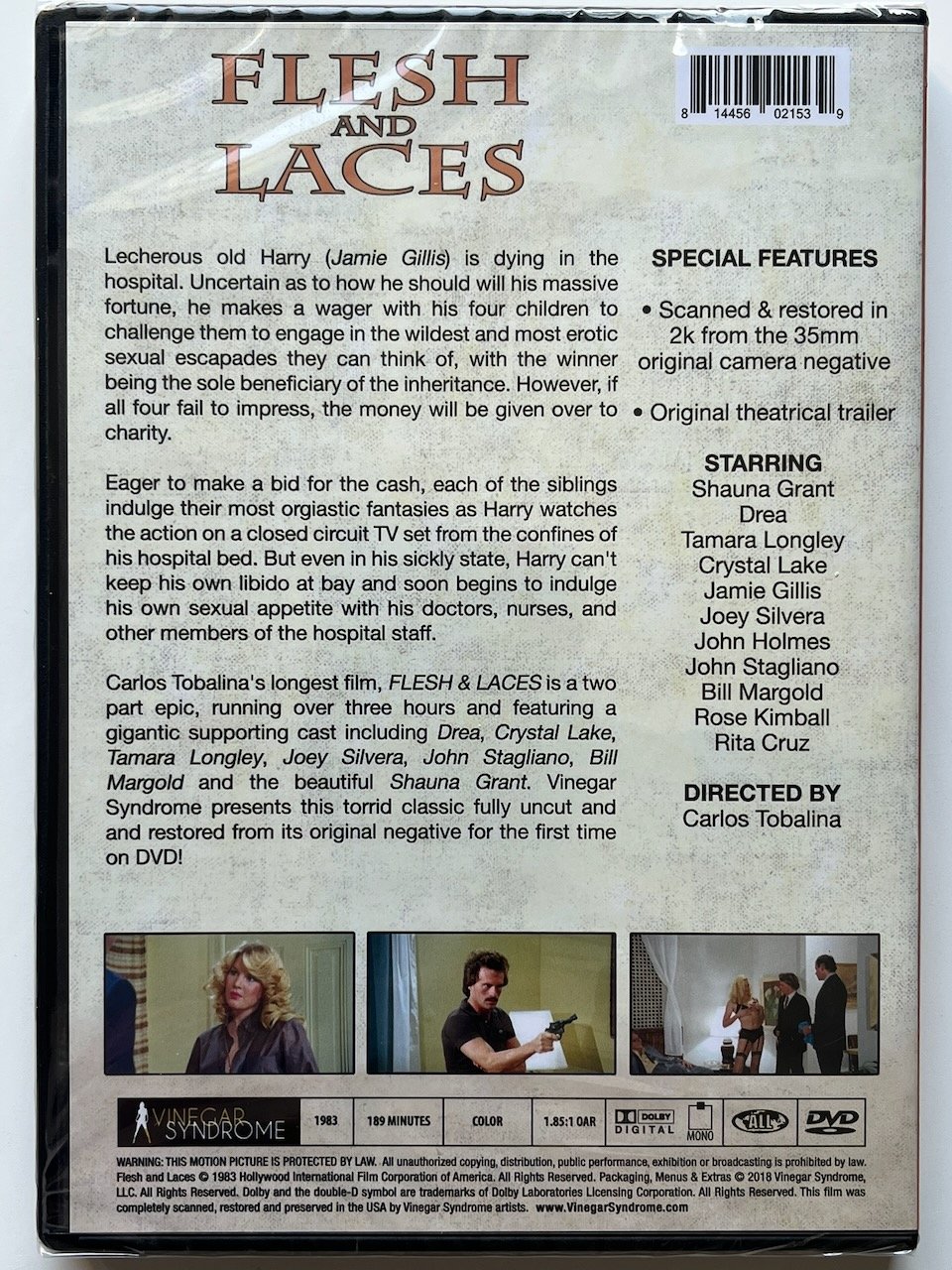 FLESH & LACES (1983) DVD Shauna Grant, Crystal Lake, Tamara Longley - Image 2