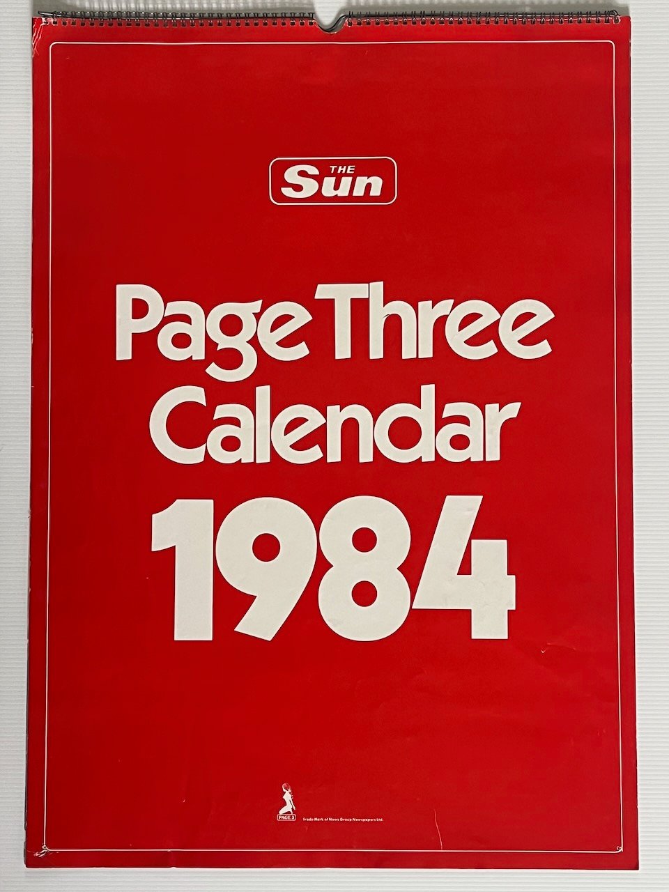 THE SUN Page 3 Calendar 1984 Linda Lusardi, Corinne Russell
