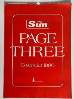 THE SUN Page 3 Calendar 1986 Samantha Fox, Linda Lusardi, Corinne Russell, Suzanne Mizzi