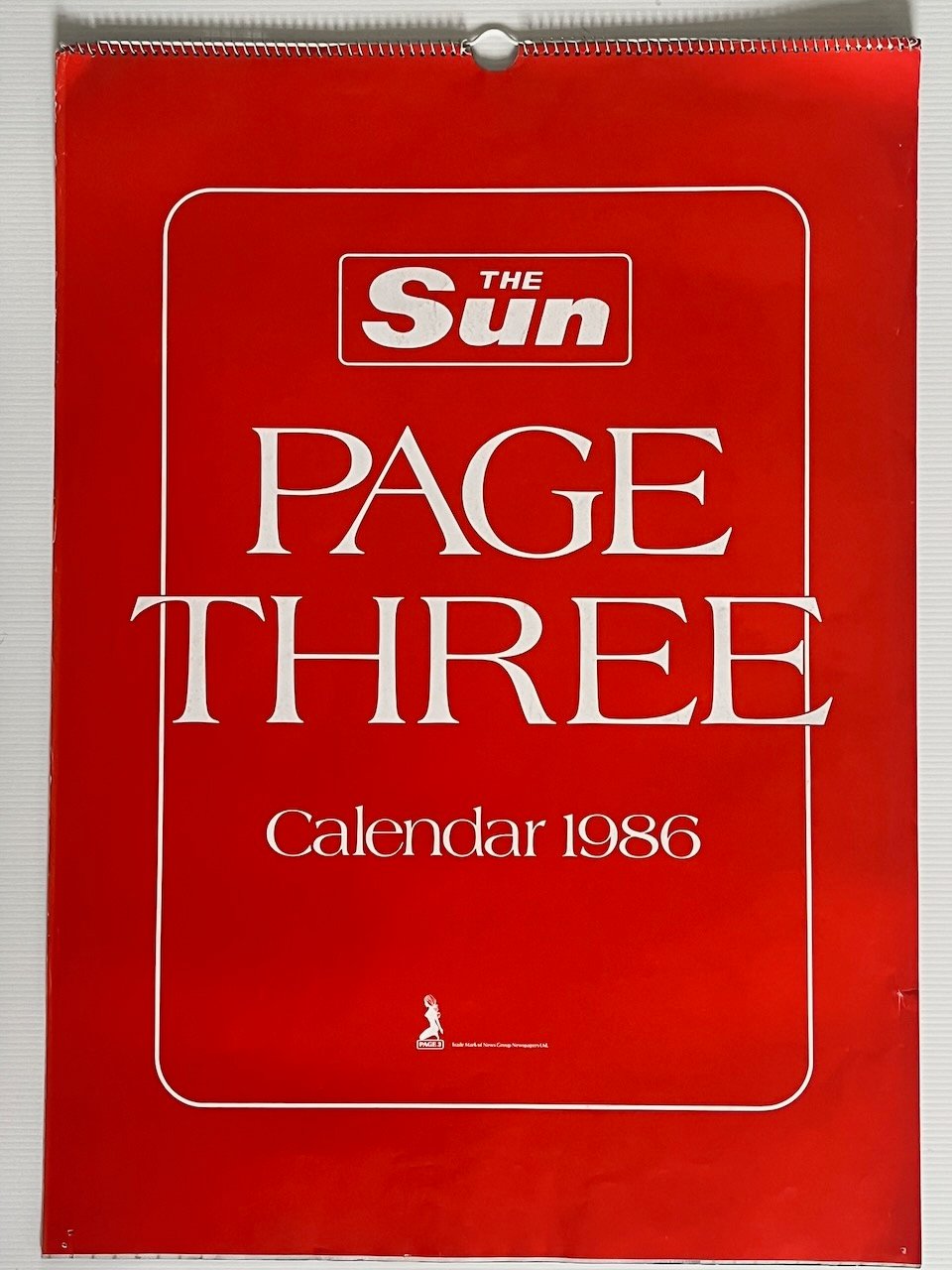 THE SUN Page 3 Calendar 1986 Samantha Fox, Linda Lusardi, Corinne Russell, Suzanne Mizzi