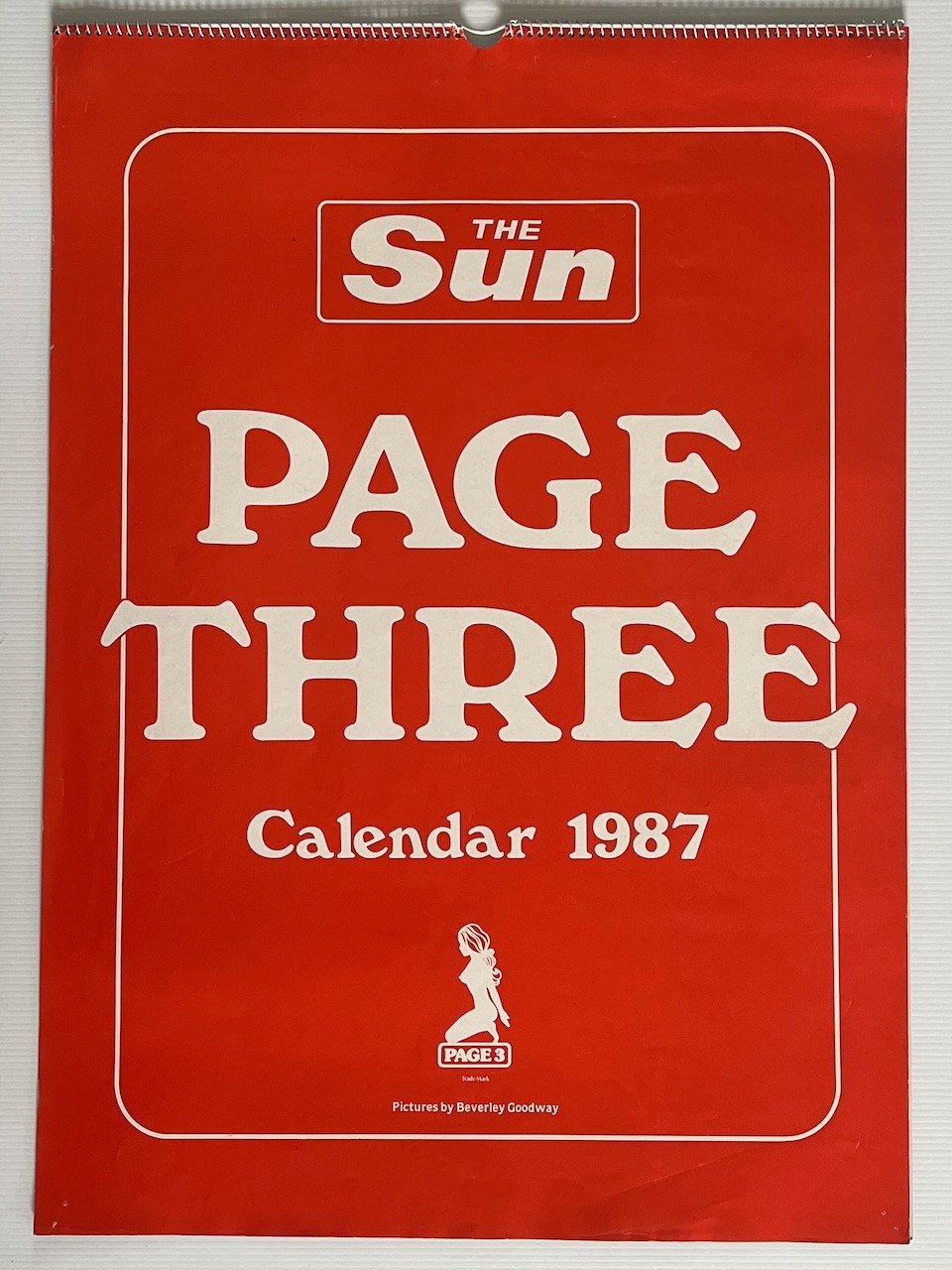 THE SUN Page 3 Calendar 1987 Samantha Fox, Maria Whittaker, Linda Lusardi, Suzanne Mizzi