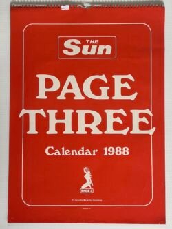 THE SUN Page 3 Calendar 1988 Samantha Fox, Maria Whittaker, Linda Lusardi, Gail McKenna