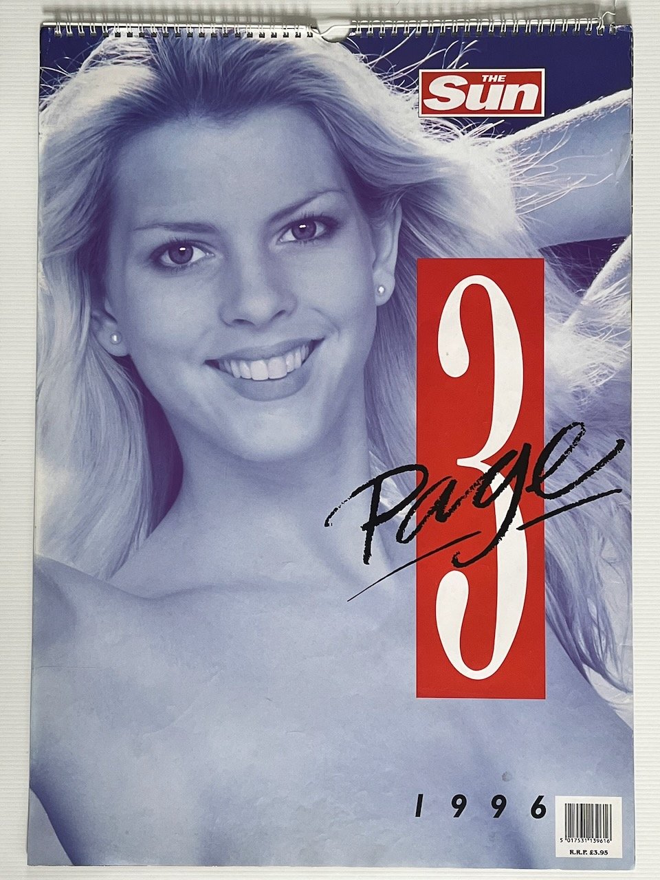 THE SUN Page 3 Calendar 1996 Joanne Guest, Tracey Coleman, Gaynor Goodman